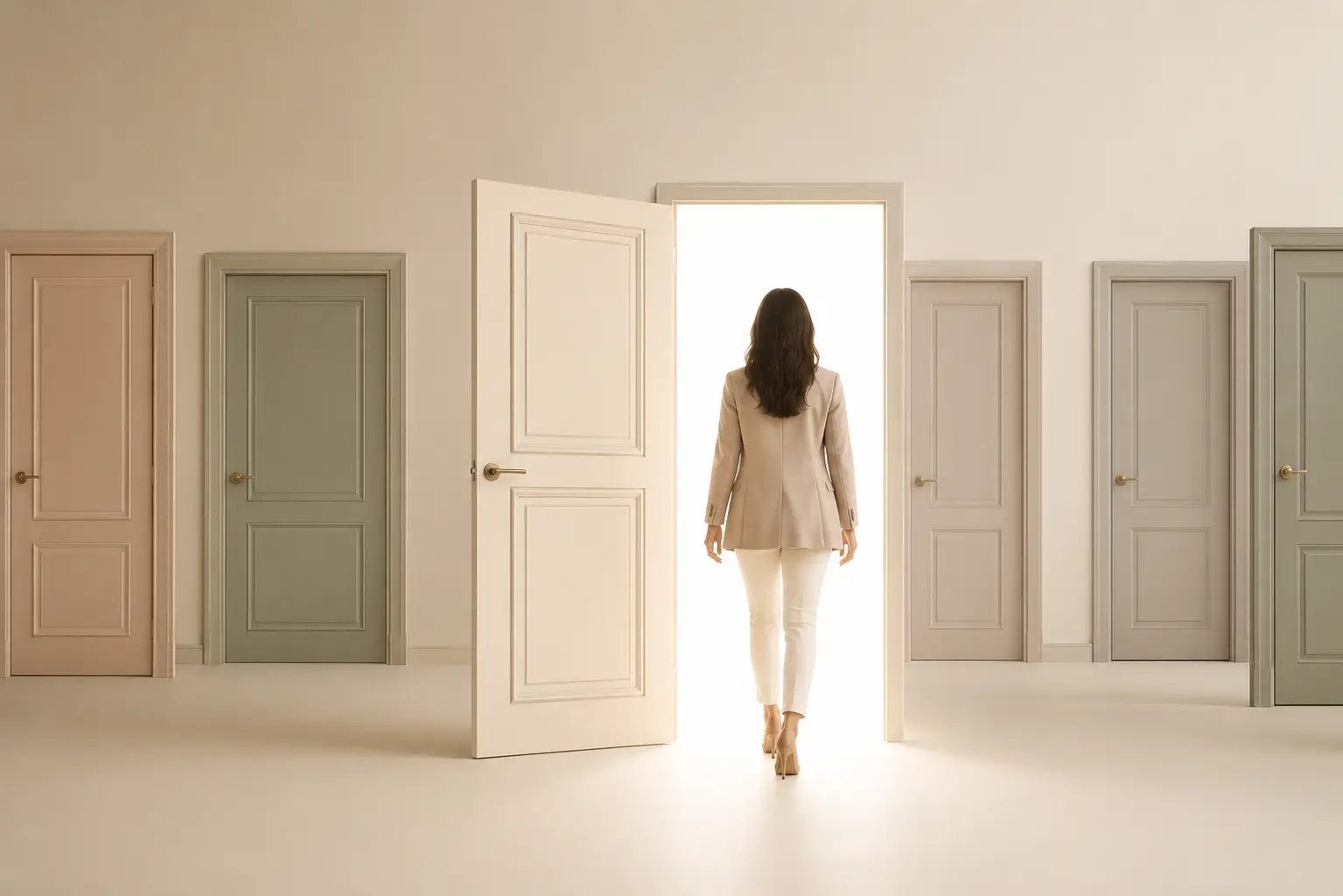 Woman navigating career options through career coaching