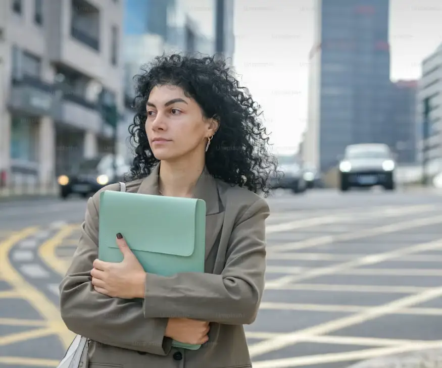Woman navigating career transition